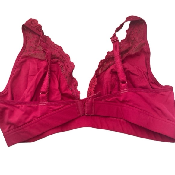 Wacoal Women's 852191 Embrace Lace Wire Free Bralette Bra 40 Red - Picture 4 of 4